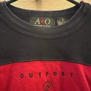 American Outpost Women's Long Sleeve Tee - Red and Black